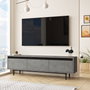 Hanah Home LV1-RL Soporte para TV con Patas de Metal Plateado y Negro